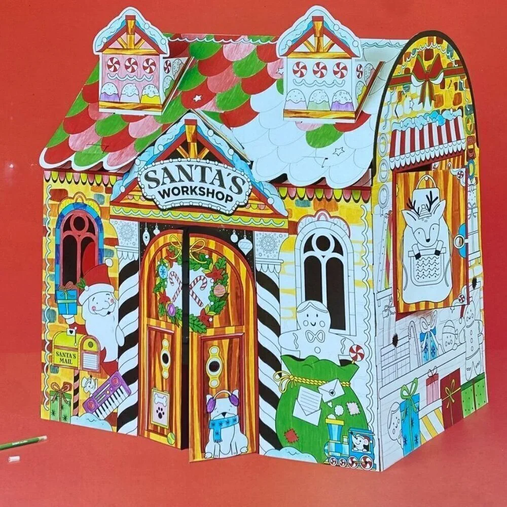 Christmas Craft Color-Your-Own Santa's Workshop Fort - Mondo Llama™